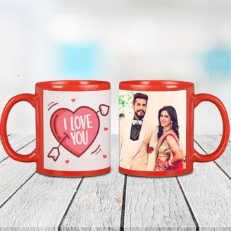 Love customized red color mug Valentine Week Delivery Jaipur, Rajasthan
